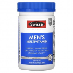 Swisse, Ultivite для мужчин, мультивитамины, 120 таблеток в Москве - eco-herb.ru | фото