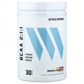 Swolverine, BCAA 2:1:1, ананас и маракуйя, 285 г (10,05 унции) - описание