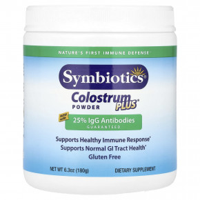 Symbiotics, Colostrum Plus®, молозиво в порошке, 180 г (6,3 унции) - описание | фото