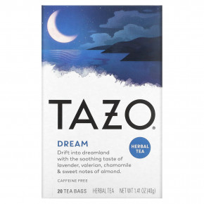 TAZO, Dream, травяной чай, 20 чайных пакетиков, 40 г (1,41 унции) (Товар снят с продажи) в Москве - eco-herb.ru | фото