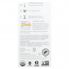 TAZO, Regenerative, черный чай, органический чай, 16 чайных пакетиков, 43 г (1,5 унции) (Товар снят с продажи) в Москве - eco-herb.ru | фото