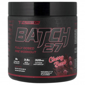 TC Nutrition, Batch 27, предтренировочная добавка, вишня, 380 г (13,4 унции) - описание