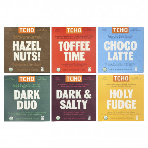 TCHO, темный и овсяный молочный шоколад, в подарочной упаковке, 18 плиток по 0,83 унции в Москве - eco-herb.ru | фото