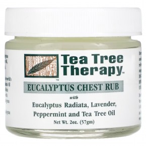 Tea Tree Therapy, Эвкалиптовая мазь - растирка для груди, 2 унции (57 г) в Москве - eco-herb.ru | фото