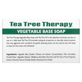 Tea Tree Therapy, Мыло на растительной основе, с маслом чайного дерева, брусок 110 г (3,9 унции) в Москве - eco-herb.ru | фото
