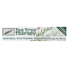 Tea Tree Therapy, натуральная отбеливающая зубная паста с маслом чайного дерева, 85 г (3 унции) в Москве - eco-herb.ru | фото