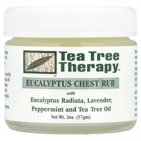Tea Tree Therapy, растирание груди с эвкалиптом, 57 г (2 унции) - описание | фото