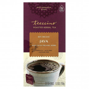 Teeccino, Жареный травяной чай, Java, без кофеина, 25 чайных пакетиков, 150 г (5,3 унции) в Москве - eco-herb.ru | фото