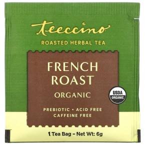 Teeccino, органический чай из обжаренных трав, французская обжарка, без кофеина, 25 чайных пакетиков, 150 г (5,3 унции) в Москве - eco-herb.ru | фото