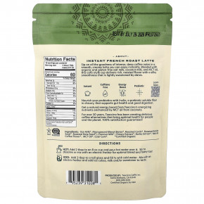 Teeccino, растворимое травяное латте, французская обжарка, темная обжарка, без кофеина, 224 г (7,9 унции) в Москве - eco-herb.ru | фото