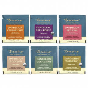 Teeccino, травяной чай из одуванчика, 6 вкусов, без кофеина, 12 чайных пакетиков, 72 г (2,54 унции) в Москве - eco-herb.ru | фото