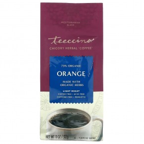 Teeccino, травяной кофе из цикория, апельсин, легкая обжарка, без кофеина, 312 г (11 унций) - описание