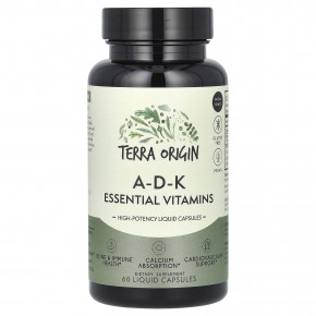 Terra Origin, ADK Essential Vitamins, 60 жидких капсул в Москве - eco-herb.ru | фото