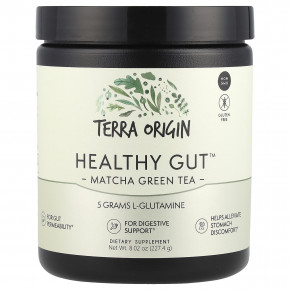 Terra Origin, Healthy Gut ™, зеленый чай матча, 227,4 г (8,02 унции) - описание | фото