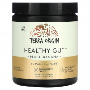 Terra Origin, Healthy Gut, персик и банан, 8,25 унции (234 г) - описание