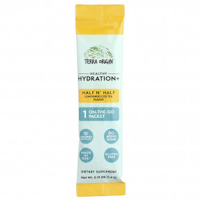 Terra Origin, Healthy Hydration +, чай со льдом из половины и половины лимонада, 30 пакетиков по 5,4 г (0,19 унции) в Москве - eco-herb.ru | фото