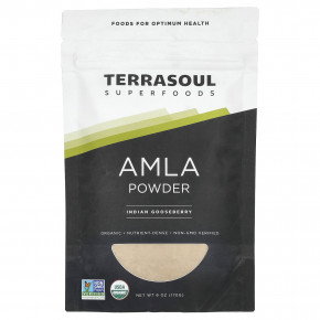 Terrasoul Superfoods, AMLA в порошке, индийский крыжовник, 170 г (6 унций) в Москве - eco-herb.ru | фото