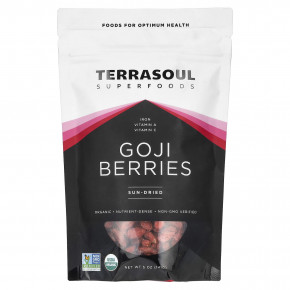 Terrasoul Superfoods, ягоды годжи, высушенные на солнце, 141 г (5 унций) в Москве - eco-herb.ru | фото