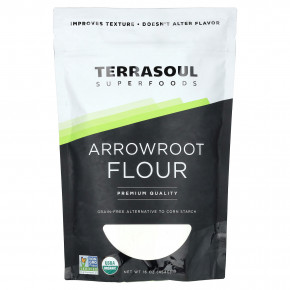 Terrasoul Superfoods, мука из аррорута, 454 г (16 унций) в Москве - eco-herb.ru | фото