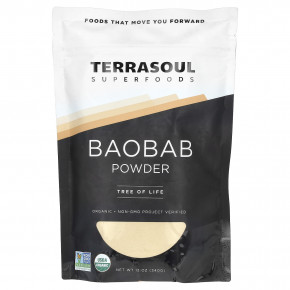 Terrasoul Superfoods, порошок баобаба, 340 г (12 унций) в Москве - eco-herb.ru | фото