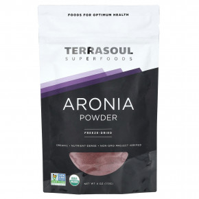 Terrasoul Superfoods, порошок из аронии, сублимированная, 113 г (4 унции) в Москве - eco-herb.ru | фото