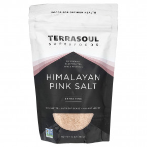 Terrasoul Superfoods, розовая гималайская соль, очень мелкая, 454 г (16 унций) в Москве - eco-herb.ru | фото