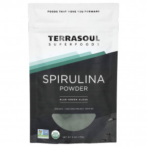 Terrasoul Superfoods, спирулина в порошке, 170 г (6 унций) в Москве - eco-herb.ru | фото