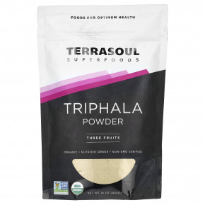 Terrasoul Superfoods, трифала в порошке, три вида фруктов, 454 г (16 унций) в Москве - eco-herb.ru | фото