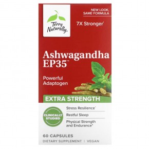 Terry Naturally, Ashwagandha EP35 Extra Strength, 60 Capsules в Москве - eco-herb.ru | фото
