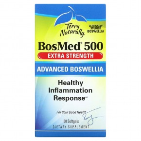 Terry Naturally, BosMed 500, усиленного действия, босвеллия повышенной эффективности, 500 мг, 60 мягких таблеток в Москве - eco-herb.ru | фото
