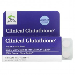 Terry Naturally, Clinical Glutathione, 60 медленно растворяемых таблеток в Москве - eco-herb.ru | фото
