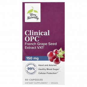 Terry Naturally, Clinical OPC®, 150 мг, 60 капсул - описание | фото