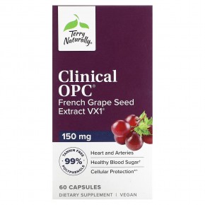 Terry Naturally, Clinical OPC, 150 мг, 60 капсул - описание