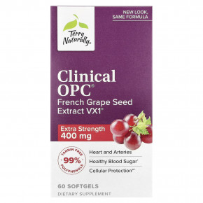 Terry Naturally, Clinical OPC®, 400 мг, 60 капсул - описание | фото