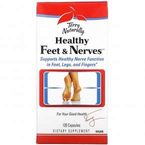 Terry Naturally, Healthy Feet & Nerves, 120 Capsules в Москве - eco-herb.ru | фото