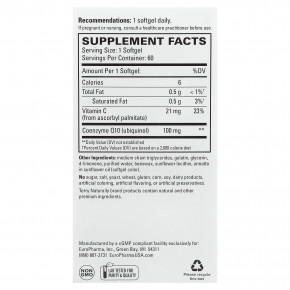 Terry Naturally, коэнзим Q10, биоактивный убихинол, 60 капсул в Москве - eco-herb.ru | фото