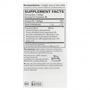 Terry Naturally, гранатовое масло, 60 капсул в Москве - eco-herb.ru | фото