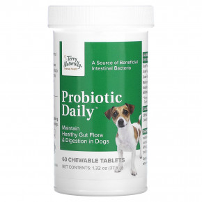 Terry Naturally, Probiotic Daily ™, для собак, 60 жевательных таблеток, 37,5 г (1,32 унции) в Москве - eco-herb.ru | фото