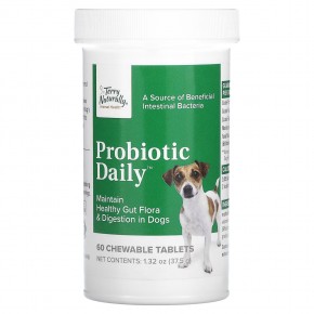 Terry Naturally, Probiotic Daily, для собак, 60 жевательных таблеток, 37,5 г (1,32 унции) в Москве - eco-herb.ru | фото