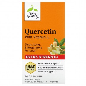 Terry Naturally, Quercetin with Vitamin C, Extra Strength, 60 Capsules в Москве - eco-herb.ru | фото