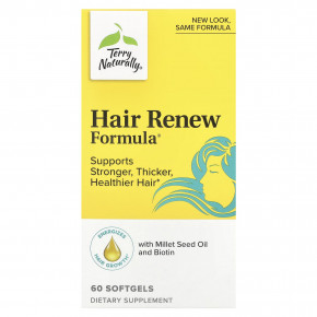 Terry Naturally, Hair Renew Formula, формула восстановления волос, 60 желатиновых капсул в Москве - eco-herb.ru | фото