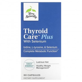 Terry Naturally, Thyroid Care Plus, забота о щитовидной железе, 60 капсул в Москве - eco-herb.ru | фото