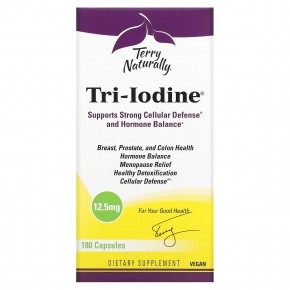 Terry Naturally, Tri-Iodine, 12,5 мг, 180 капсул - описание