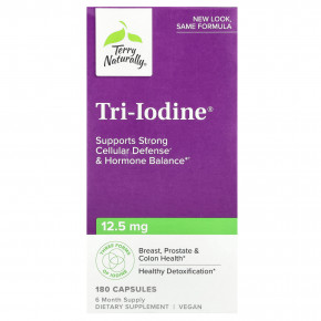 Terry Naturally, Tri-Iodine, 12,5 мг, 180 капсул - описание