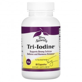 Terry Naturally, Tri-Iodine, 25 мг, 60 капсул в Москве - eco-herb.ru | фото