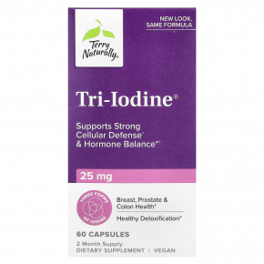 Terry Naturally, Tri-Iodine®, 25 мг, 60 капсул - описание