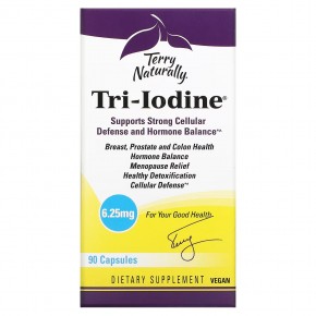 Terry Naturally, Tri-Iodine, 6.25 mg, 90 Capsules в Москве - eco-herb.ru | фото