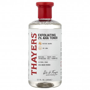 Thayers, отшелушивающий тонер с 2% АГК, для всех типов кожи, 355 мл (12 жидк. унций) в Москве - eco-herb.ru | изображение Thayers, отшелушивающий тонер с 2% АГК, для всех типов кожи, 355 мл (12 жидк. унций) в Москве - eco-herb.ru | фото