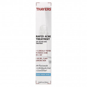 Thayers, Rapid Acne Treatment, средство от акне, для кожи, склонной к акне, 20 мл (0,68 жидк. унции) в Москве - eco-herb.ru | фото