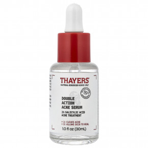 Thayers, сыворотка против акне двойного действия, для кожи, склонной к акне, без отдушек, 30 мл (1 жидк. унция) в Москве - eco-herb.ru | фото